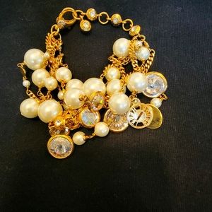 Henri Bendel "In Chaos " pearl and CZ crystal bracelet